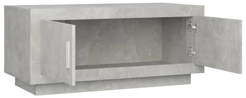 Mesa de centro 102x50x45 cm madeira processada cinza cimento