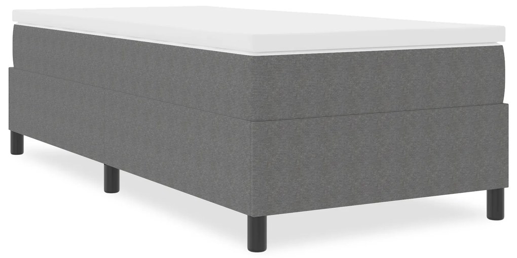 Cama Box Spring vidaXL Cinza Claro 80x200 cm em Tecido Corduroy