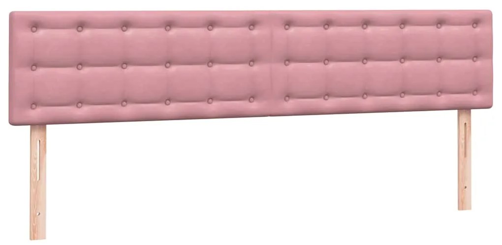 Cama com molas/colchão rosa 180x220 cm veludo