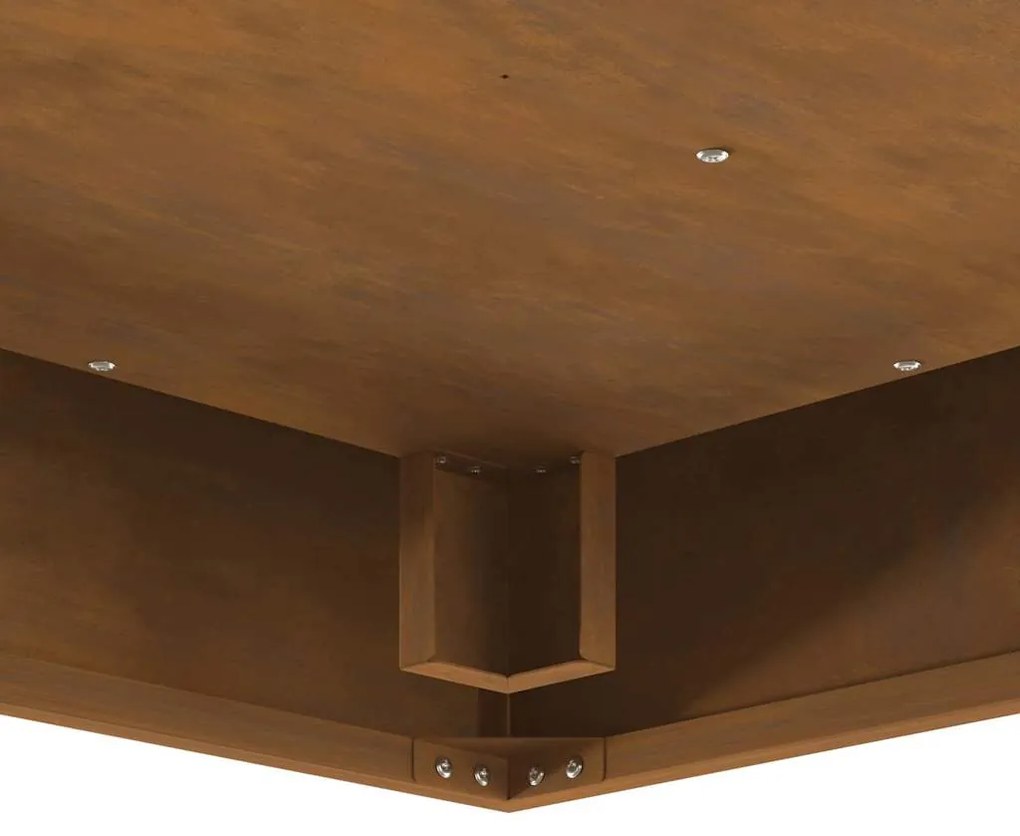 Fogo Square 80x80x40 cm Aço Envelhecido