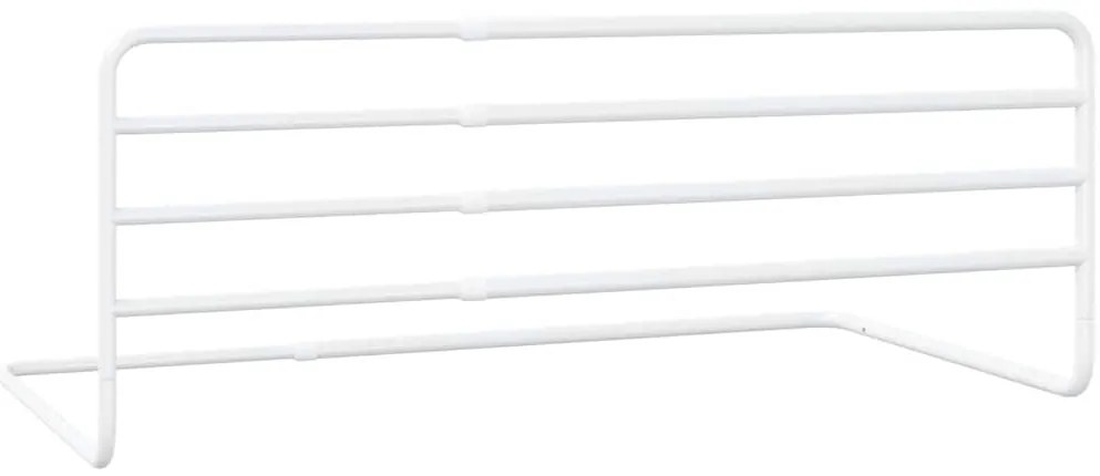 Barra de segurança p/ cama infantil (76-137)x55 cm ferro branco