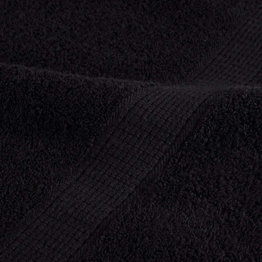Toalhas de sauna premium SOLUND 10 pcs 80x200 cm 600 gsm preto