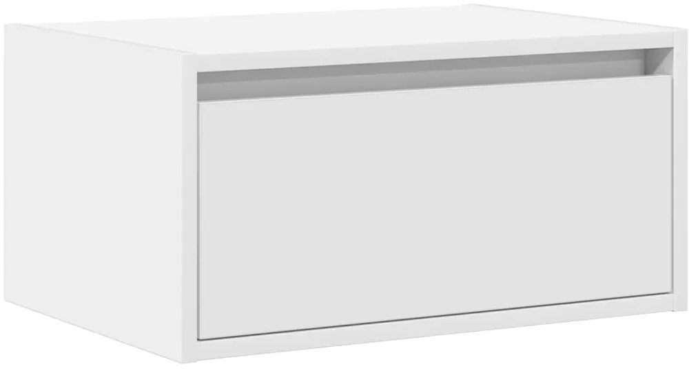 Mesa de cabeceira de parede com luzes LED branco