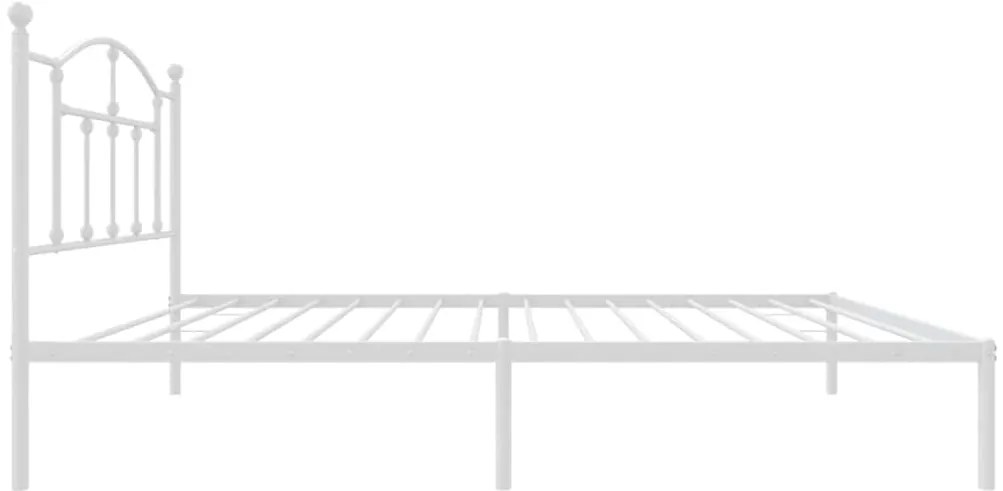Estrutura de cama com cabeceira 100x190 cm metal branco