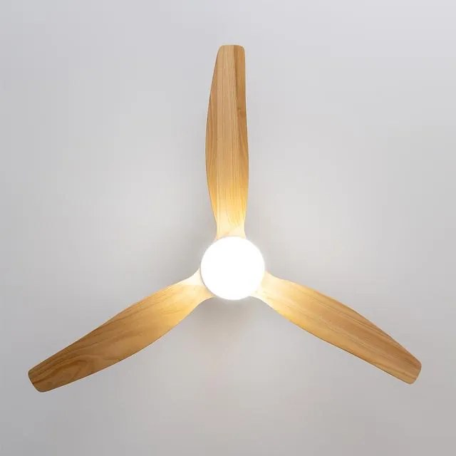 Ventoinha de teto EnergySilence Aero 5600 Aqua GoldLightWood Connected de 40 W e 52’’ com controlo remoto, controlo por Wi-Fi