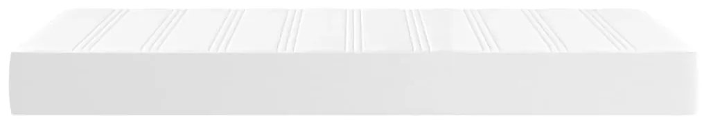 Colchão de molas ensacadas 90x200x20 cm couro artificial branco