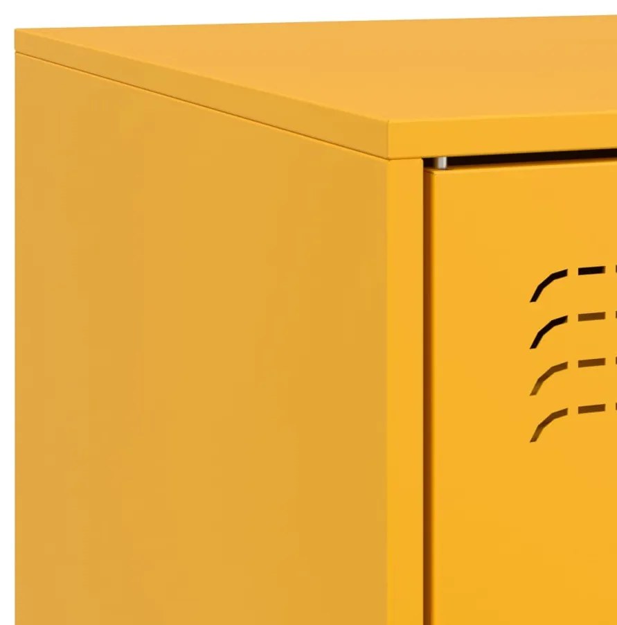 Móveis de TV 2 pcs 67x39x44 cm aço amarelo mostarda