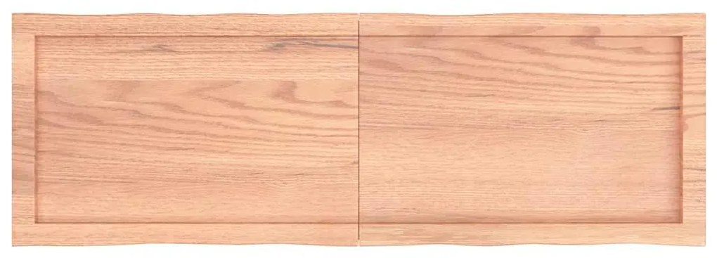 Tampo de mesa com bordas vivas carvalho tratado castanho-claro
