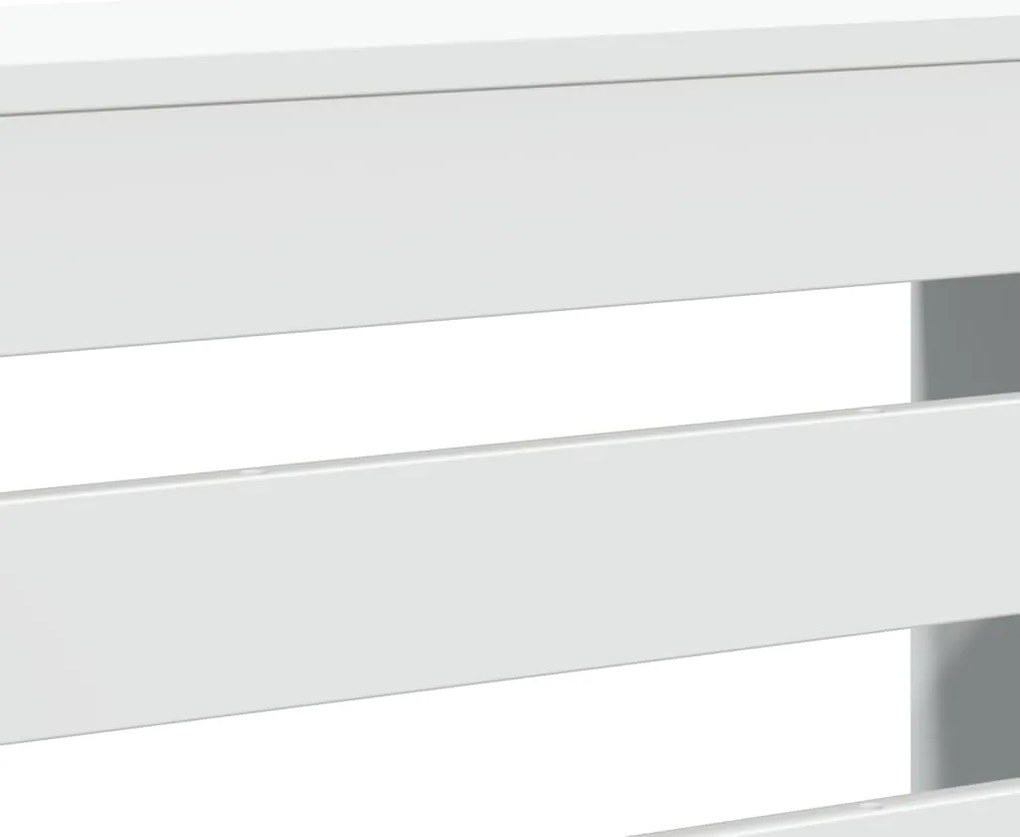 Cobertura de radiador 104x20x82 cm derivados de madeira branco