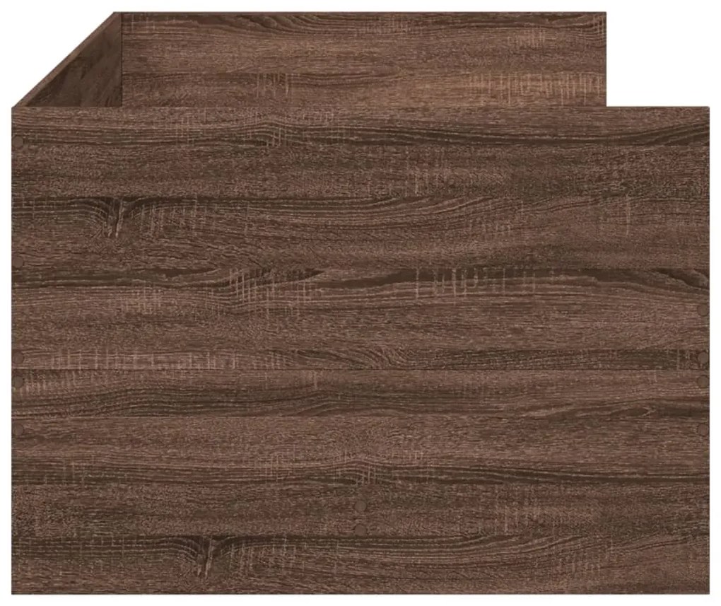 Sofá-cama com gavetas sem colchão 75x190 cm carvalho castanho