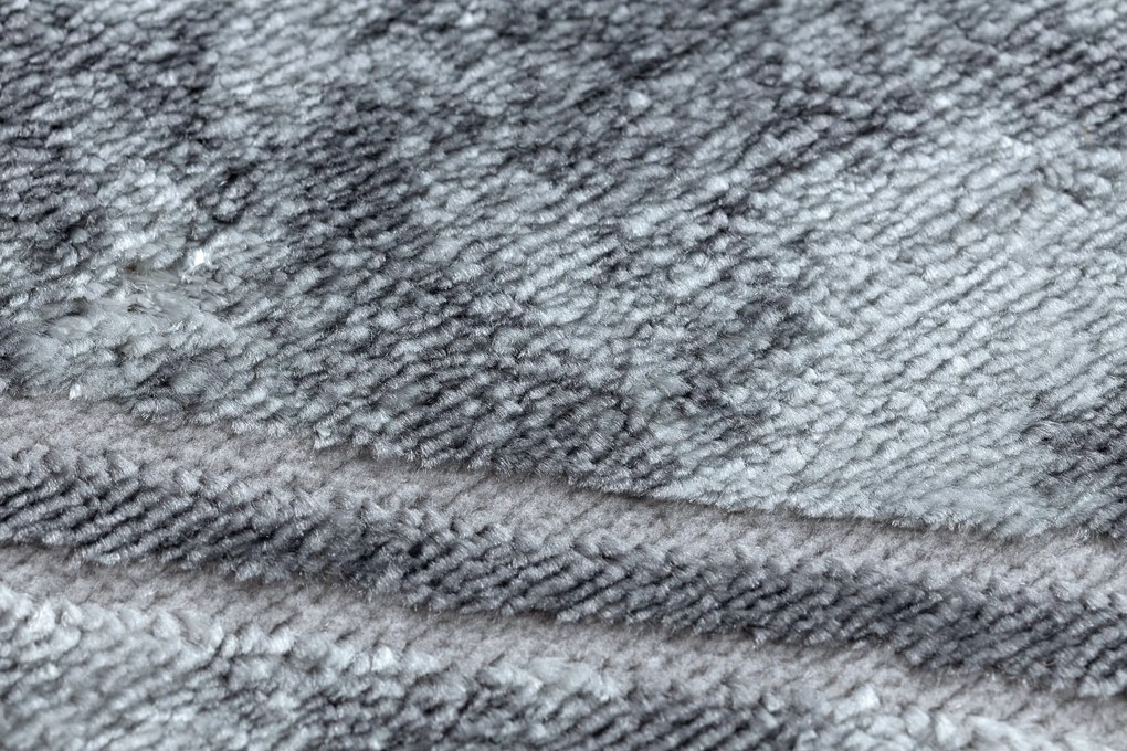 Tapete MEFE moderno B401 - Structural dois níveis de lã cinza escuro