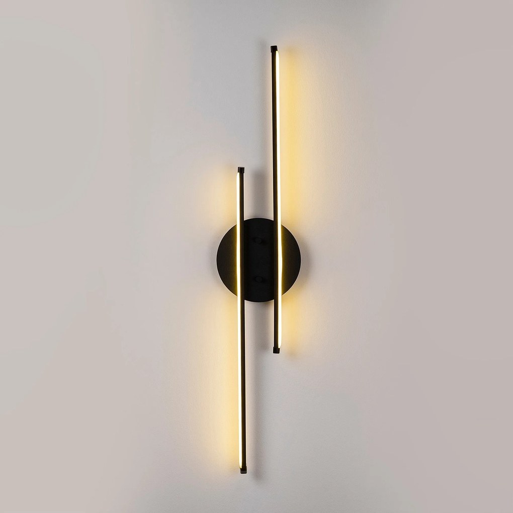 Candeeiro de Parede Umut - Preto - 17cm x 86cm x 5cm