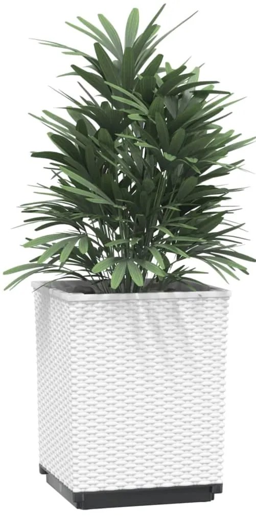 Vasos/floreiras 2 pcs 30x30x37 cm polipropileno branco