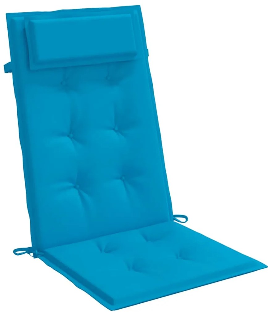 Almofadões cadeira encosto alto 6 pcs tecido oxford azul-claro