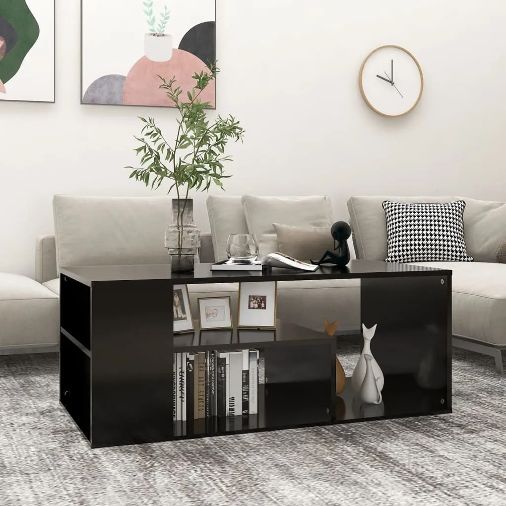 Mesa de centro 100x50x40 cm derivados de madeira preto