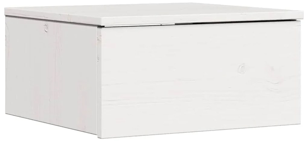 Mesa de Cabeceira Montada na Parede com gaveta 2 pcs Branco