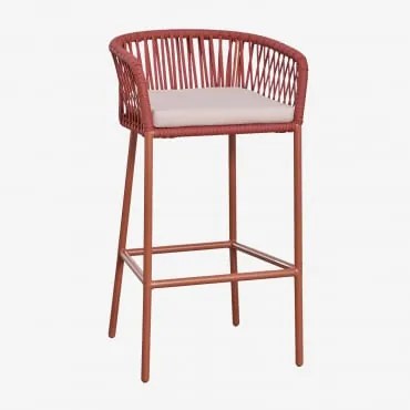 Pacote De 2 Bancos Altos Arhiza Telha Vermelha & ↑75 Cm - Sklum