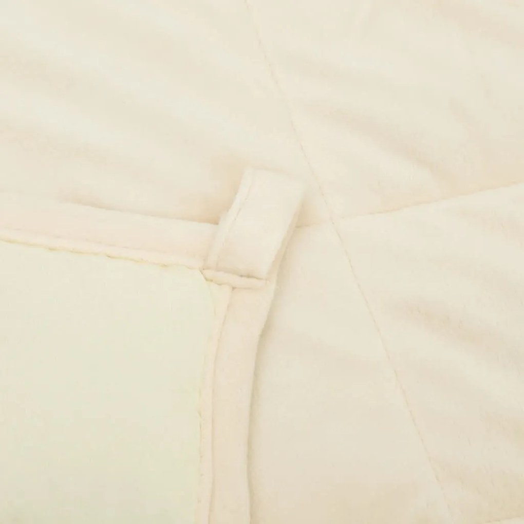 Manta pesada 11 kg 152x203 cm tecido creme-claro