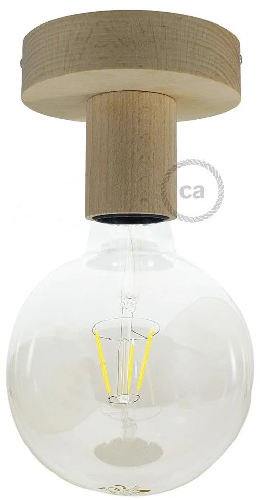 Fermaluce Wood S punto luce a parete o soffitto in legno