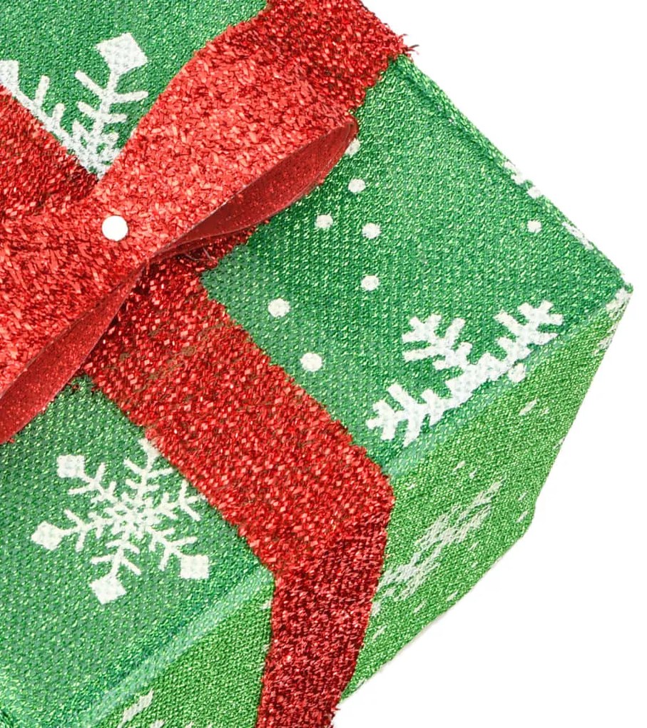 Presentes de Natal iluminados 3 pcs 64 luzes LED branco quente