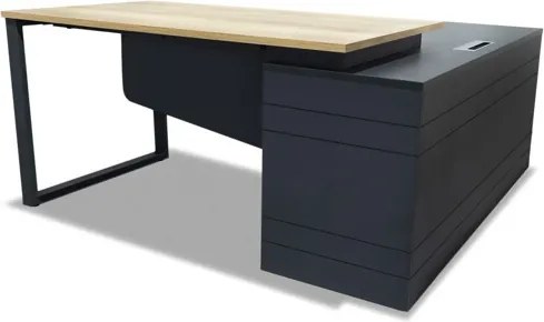 Secretaria Executiva 1600x1400x750mm com Armário Rabat Riva