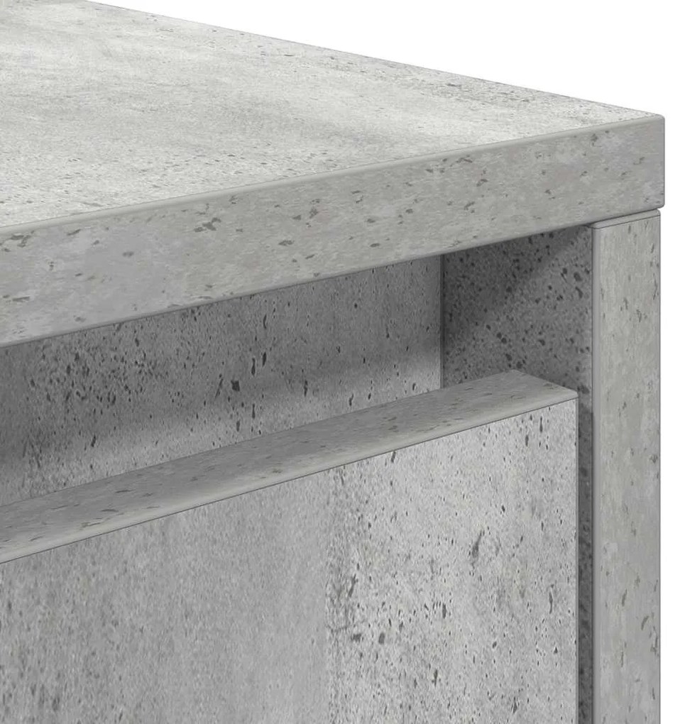 Mesa de centro com gavetas 100x100x40 cm cinzento-cimento