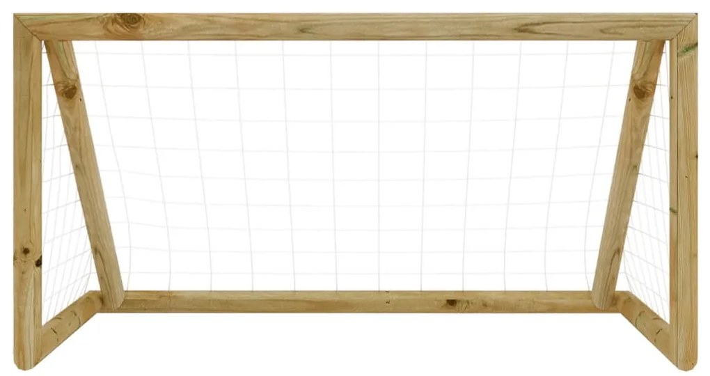 Baliza de futebol com rede 160x80x100 cm pinho impregnado
