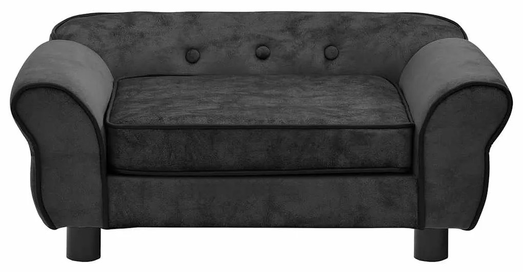 Sofá para cães 72x45x30 cm pelúcia cinzento-escuro