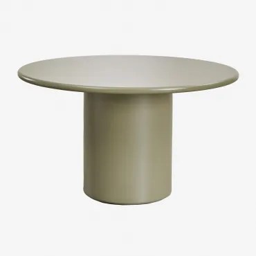Mesa De Jantar Redonda Rodeo Mdf Verde Sálvia & Ø130 Cm - Sklum