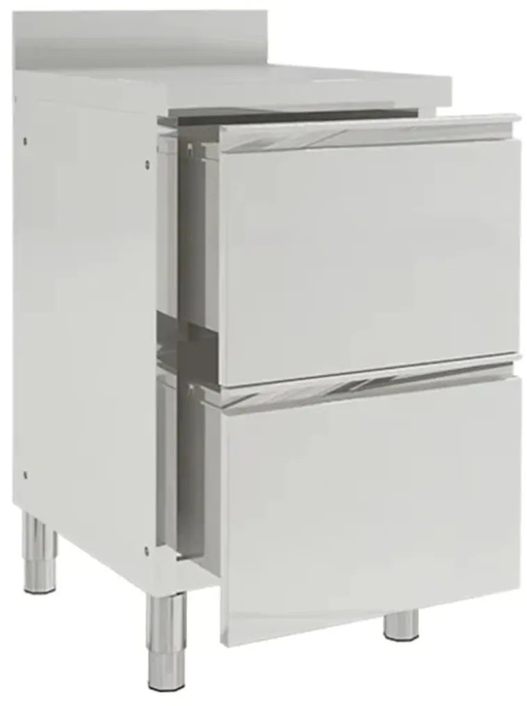 Armários de cozinha comerciais 2 pcs aço inoxidável