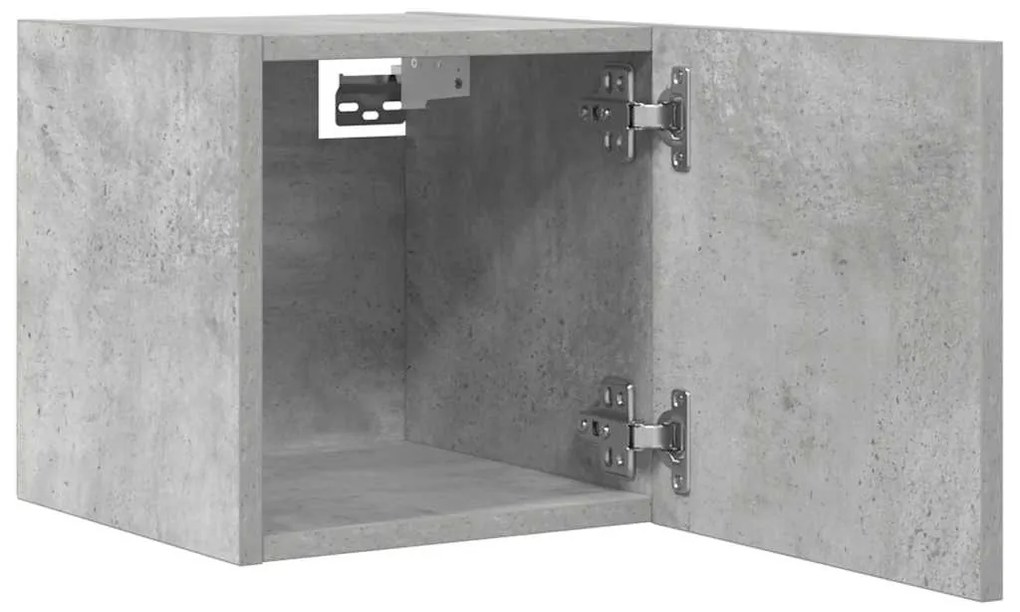 Móvel de TV de parede 2 pcs 30,5x30x30 cm cinzento cimento