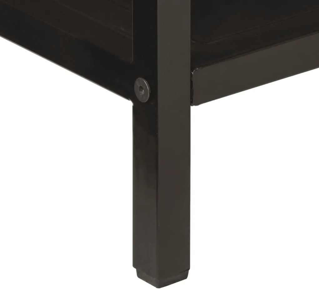 Armário consola 100x35x76cm madeira de mangueira maciça e ferro