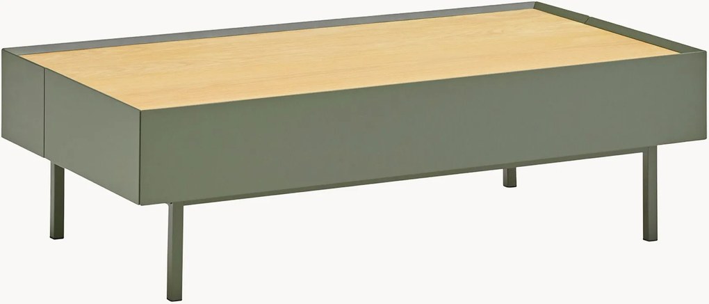 Mesa de centro com tampo em madeira de carvalho Arista
