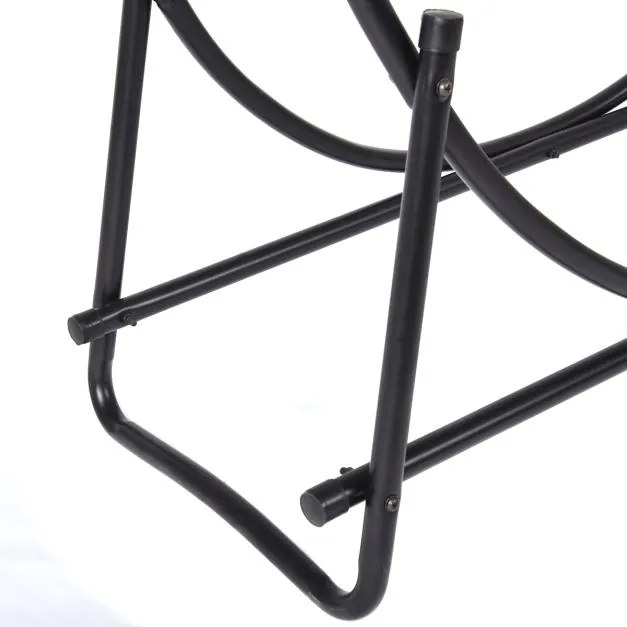 Suporte para lenha Metal Redondo Resistente à humidade 102 x 95 x 33 cm Preto