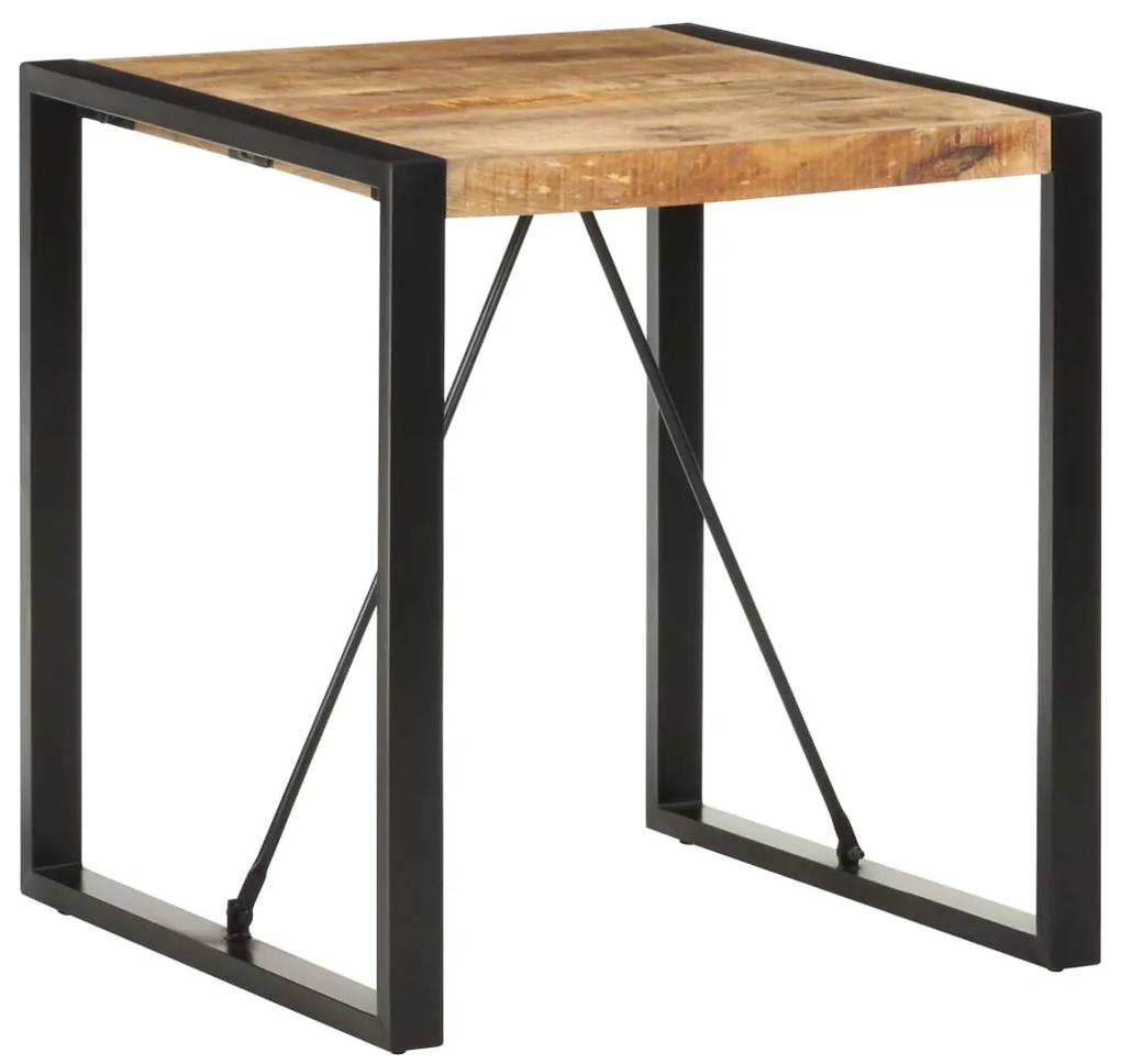Mesa de jantar 70x70x75 cm madeira de mangueira áspera maciça