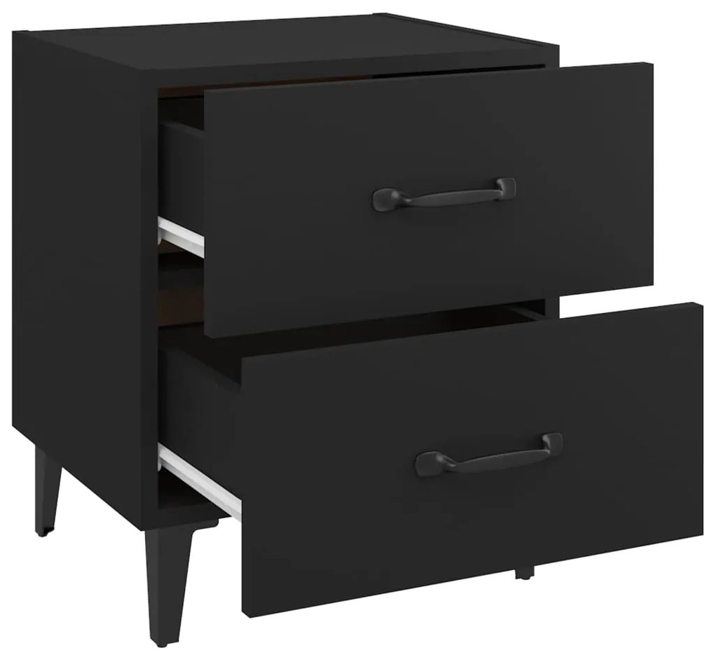 Mesa de cabeceira 40x35x47,5 cm preto