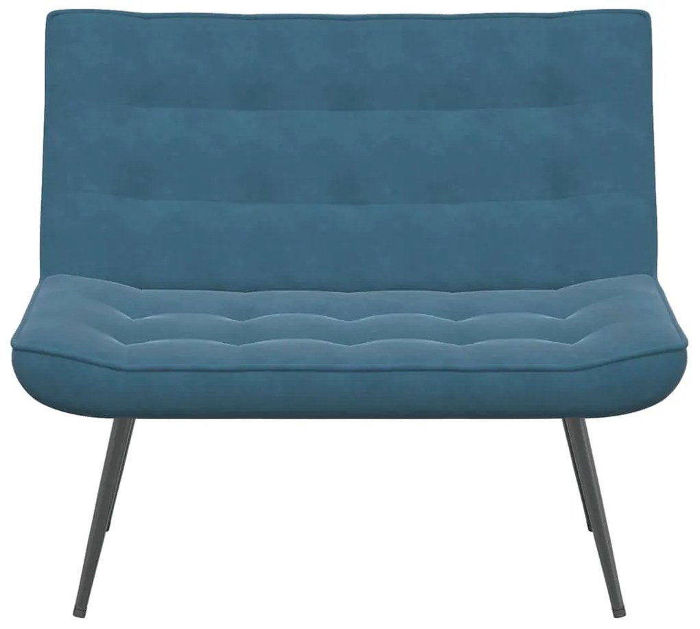 Banco 110x74x84 cm veludo azul