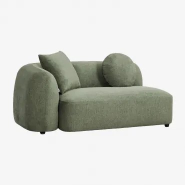 Módulo De Canto Esquerdo De 2 Lugares Para Sofá Modular Em Chenille Coco Chenille Verde Sálvia - Sklum