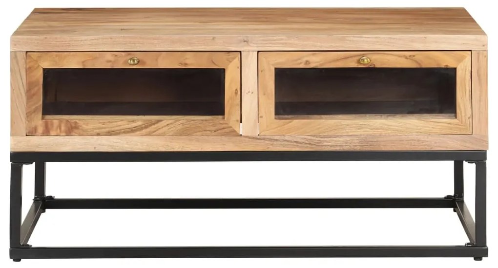 Mesa de centro 90x60x40 cm madeira de acácia maciça