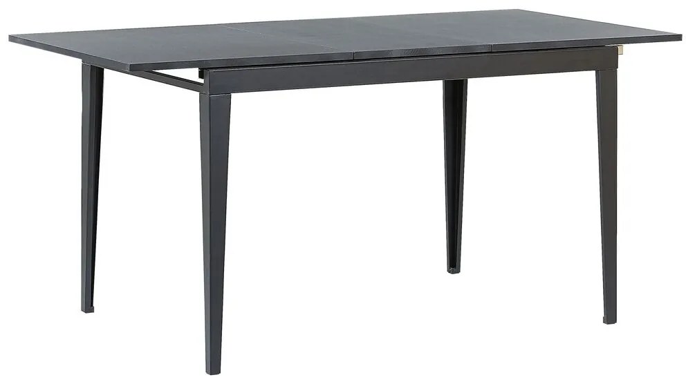 Mesa de jantar extensível preta 120/160 x 80 cm NORLEY Beliani