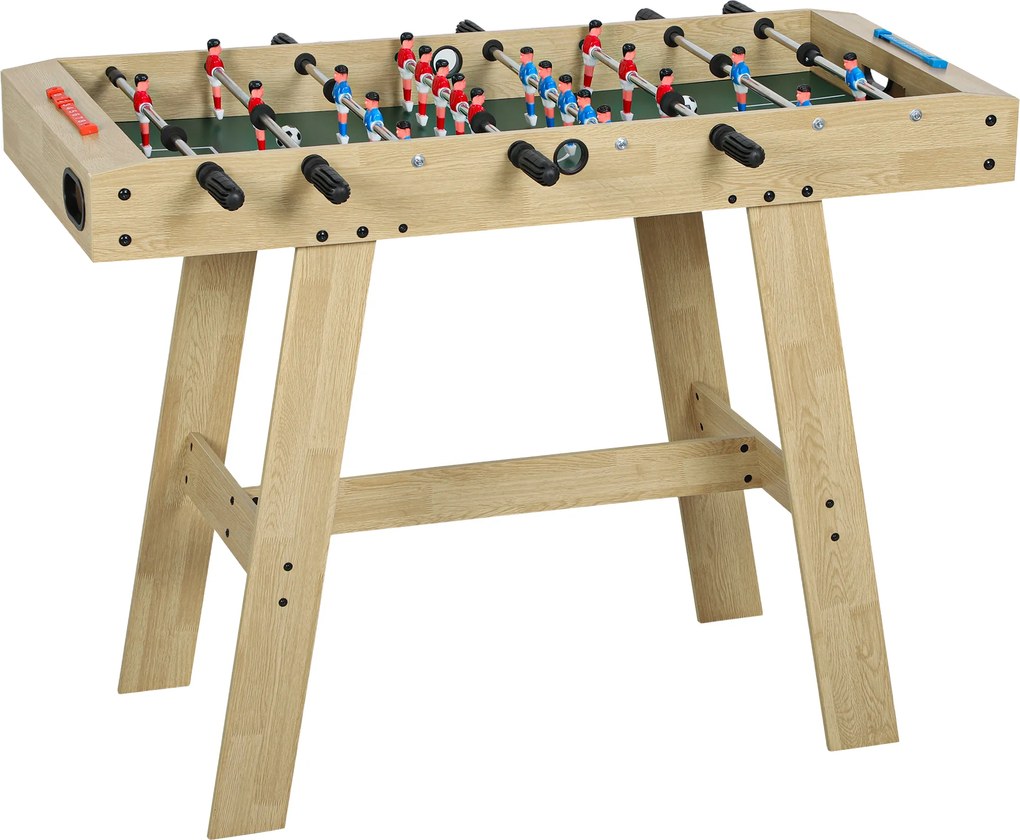 SPORTNOW Matraquilho para Crianças com 2 Marcadores 8 Pegas 22 Jogadores e Varas Telescópicas 114x78x88 cm Madeira | Aosom Portugal