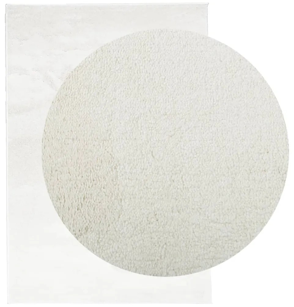 Tapete de pelo curto OVIEDO 120x170 cm creme