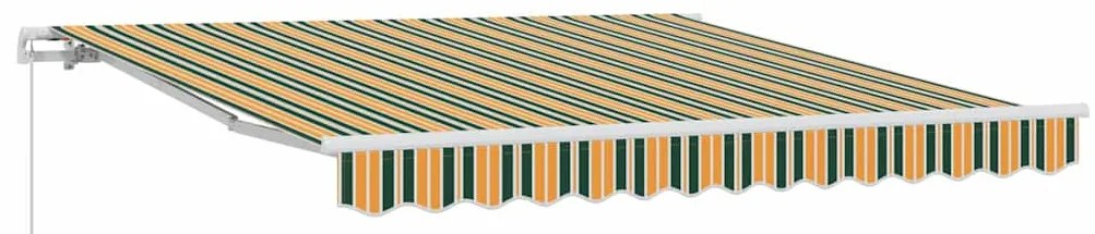 Toldo Retrátil Manual Verde e Amarelo 300 x 250 cm