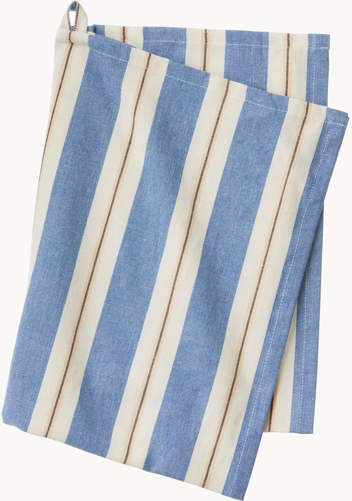 Pano de cozinha artesanal com riscas Palermo