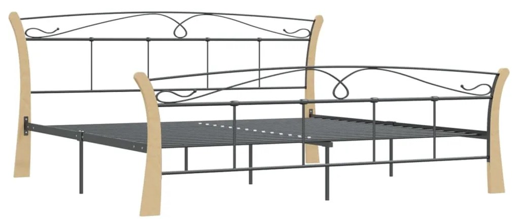 Estrutura de cama 200x200 cm metal preto