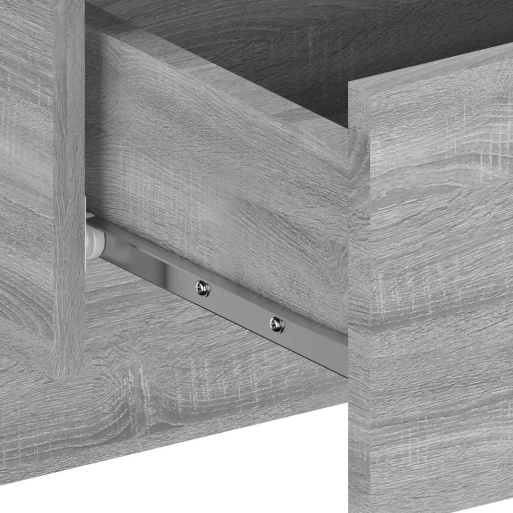 Mesas de cabeceira montagem na parede 2 pcs cinzento sonoma