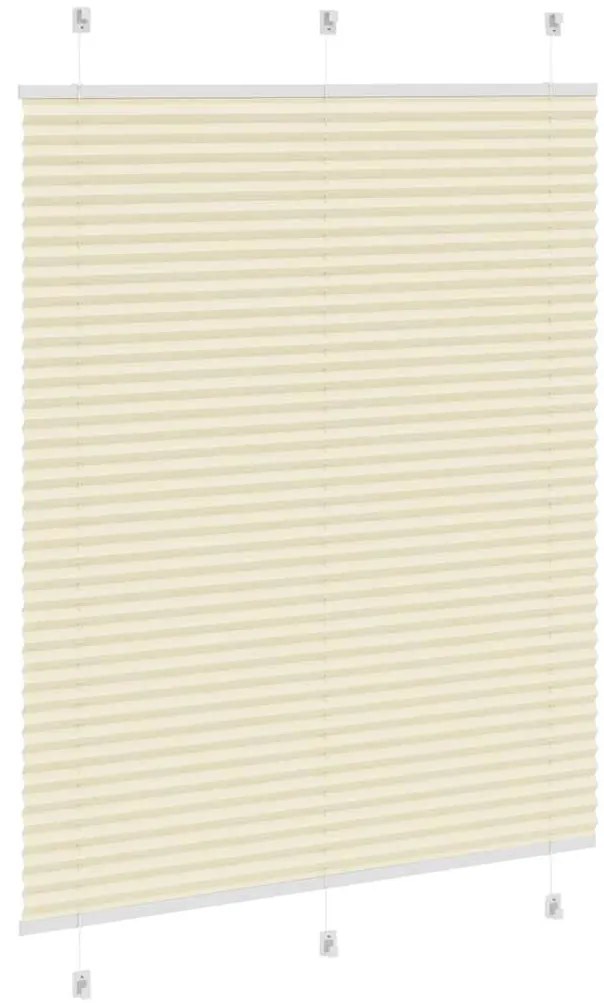 Creme Plissada Cega 110x150 cm Largura Tecido 109,4cm Poliéster
