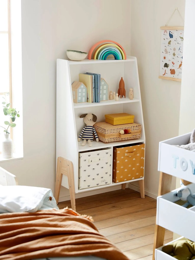 Estante Retro Montessori branco medio liso