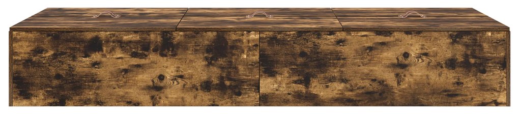 Estrutura de Cama com Arrumação vidaXL Carvalho Fumado 100x200 cm