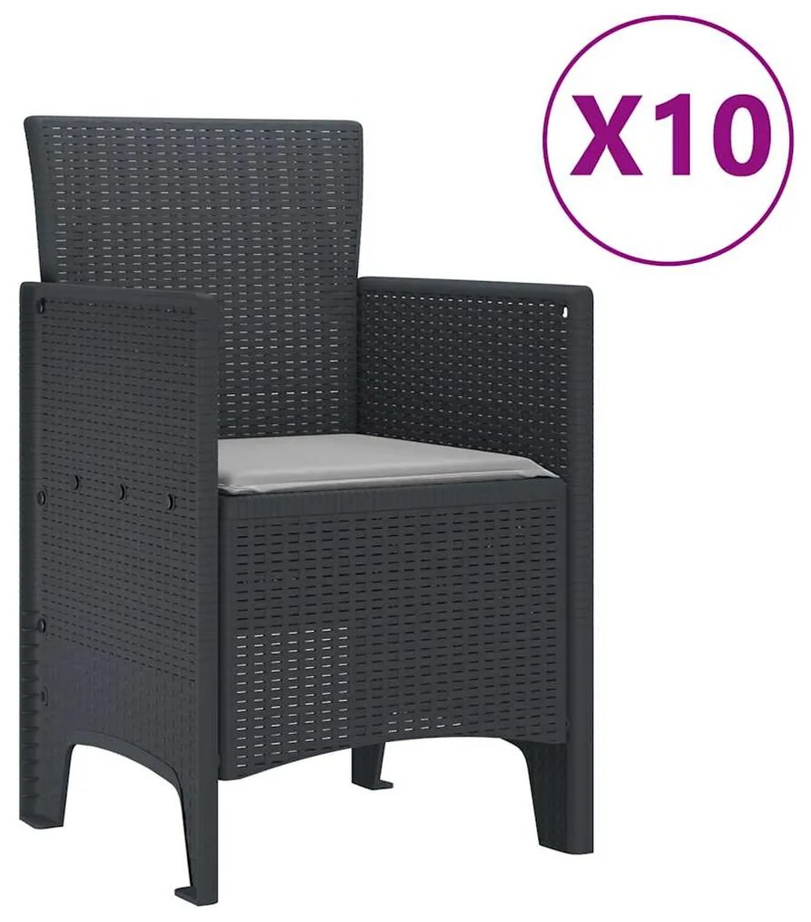 Conjunto de Jantar para Jardim com Almofadas 11 pcs